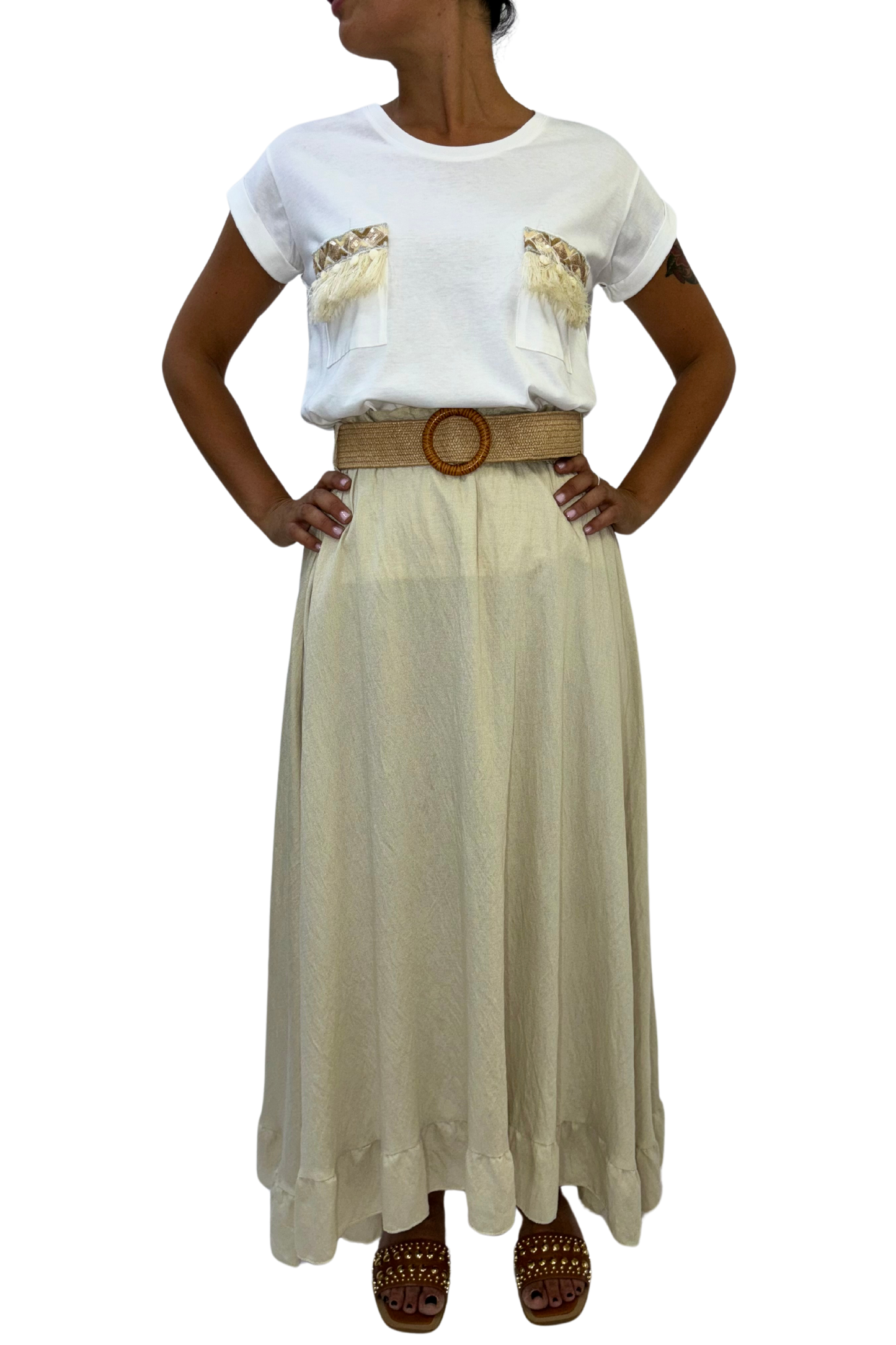 T-shirt taschine - bianca