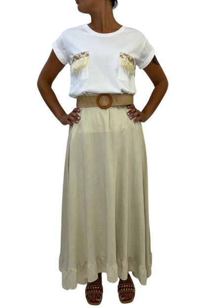 T-shirt taschine - bianca