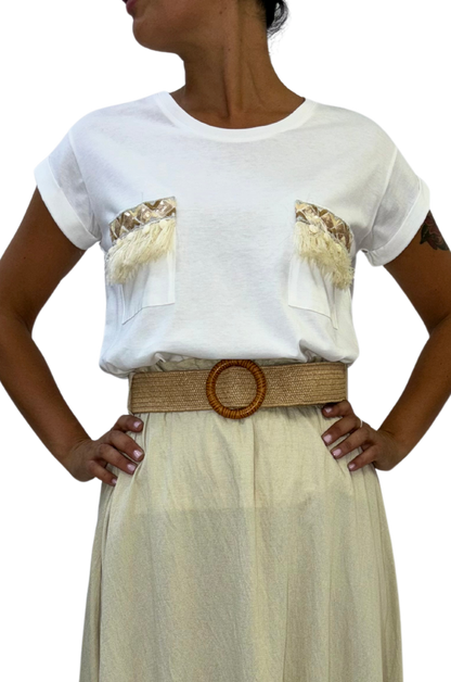 T-shirt taschine - bianca